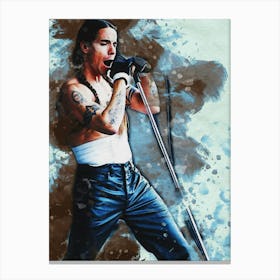 Smudge Of Portrait Anthony Kiedis Canvas Print