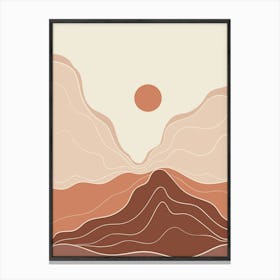 Boho Desert Landscape Canvas Print