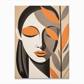 Woman'S Face Canvas Print