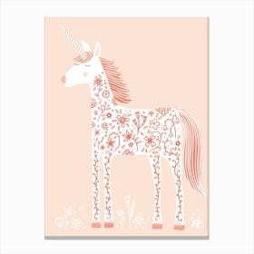 Fancy Pink Unicorn Canvas Print