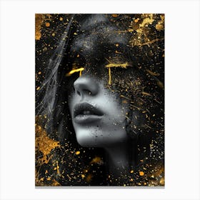 Black And Gold 49 Canvas Print