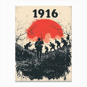 Aihrgdesign A Vintage Poster Depicting A Dramatic World War I 2a59a4c6 8b56 461f A42c 7d36e39b97aa 0 Canvas Print