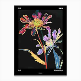 No Rain No Flowers Poster Scabiosa 3 Canvas Print