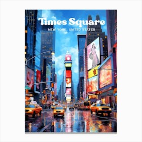 Times Square New York NYC Manhattan Travel Art Canvas Print