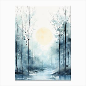 Watercolour Of Sherwood Forest   England 2 Canvas Print