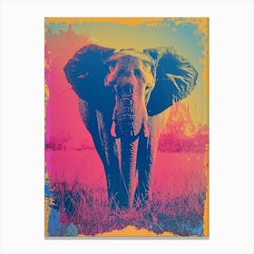 Elephant Polaroid Inspired 1 Canvas Print