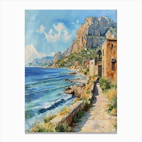 Kitsch Sicily Brushstrokes 3 Canvas Print
