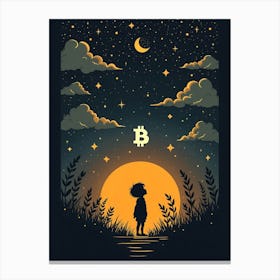 Bitcoin Moon 1 Canvas Print