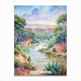 John Forrest National Park watercolor painting Canvas Print