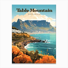 Table Mountain South Africa Nature Modern Travel Art Canvas Print