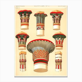 Egyptian Column, Owen Jones Canvas Print