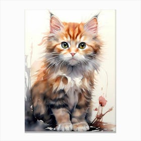 Cat Watercolor Trending Canvas Print