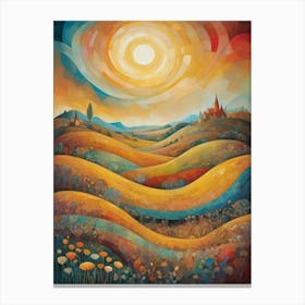 Sunset In The Countryside 24 Canvas Print