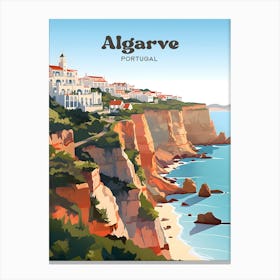 Algarve Portugal Travel Poster Canvas Print