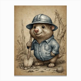 Rat In A Hat Canvas Print