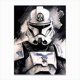 Captain Rex Star Wars Painting (26) Canvas Print