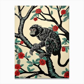 Monkey In A Tree Canvas Print