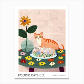 Foodie Cats Co Cat And Jell O 3 Canvas Print