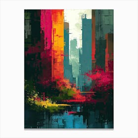 Dotted Dawn | Pixel Art Series Canvas Print