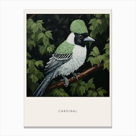 Ohara Koson Inspired Bird Painting Cardinal 2 Poster Canvas Print