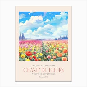 Champ De Fleurs, Floral Art Exhibition 18 Canvas Print