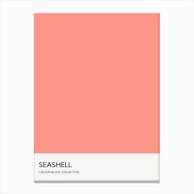 Seashell Colour Block Poster Canvas Print