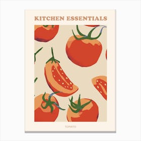 Tomato Pattern Illustration Poster Canvas Print