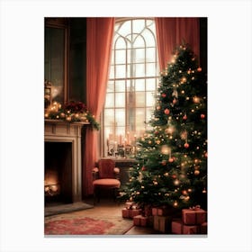 Christmas Tree In The Living Room 1 Canvas Print