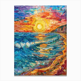 Sunset At The Beach 34 Canvas Print