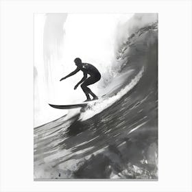 Surfer On A Wave Canvas Print