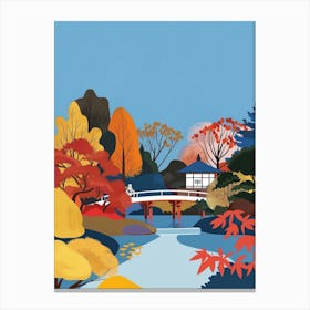 Hiraizumi Temple Japan 1 Colourful Illustration Canvas Print