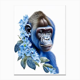 Baby Gorilla Gorillas Decoupage 1 Canvas Print