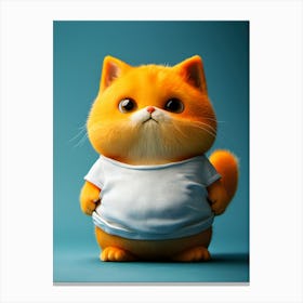 Adorable Orange Cat in a Tiny T-Shirt – Cuteness Overload Canvas Print