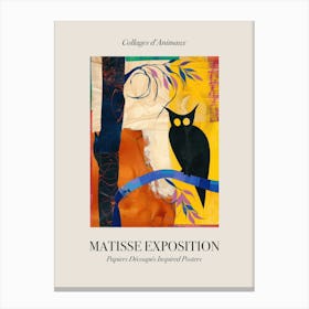 Owl 3 Matisse Inspired Exposition Animals Poster Canvas Print