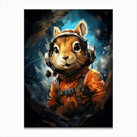 Squirrel In Space Canvas Print
