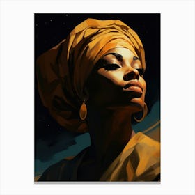 African Woman In A Turban 17 Canvas Print