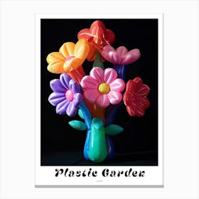 Bright Inflatable Flowers Poster Asters 6 Canvas Print