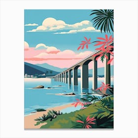 Puente Rio Niteroi, Brazil, Colourful 2 Canvas Print