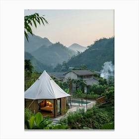 Tent In The Mountains Canvas Print