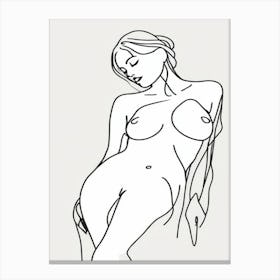 Nude Square Canvas Print