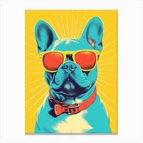 French Bulldog With Sunglasses 2 Canvas Print