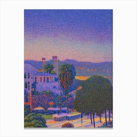 Torrance, City Us  Pointillism Canvas Print