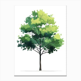 Maple Tree Pixel Illustration 3 Canvas Print