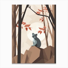 Koala Minimalist Abstract 2 Canvas Print