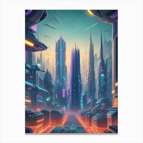 Futuristic City 5 Canvas Print