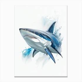 Basking Shark 2 Watercolour Canvas Print