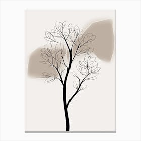 Tree Line Art Abstract 1 Canvas Print