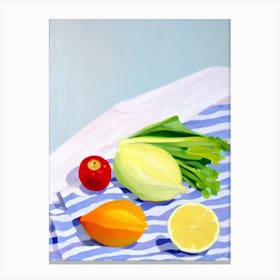 Endive Tablescape vegetable Canvas Print