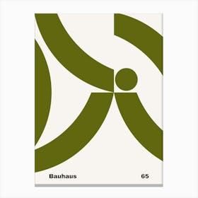 Geometric Bauhaus Poster Green 65 Canvas Print