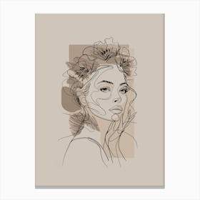 Portrait Of A Woman print art Canvas Print